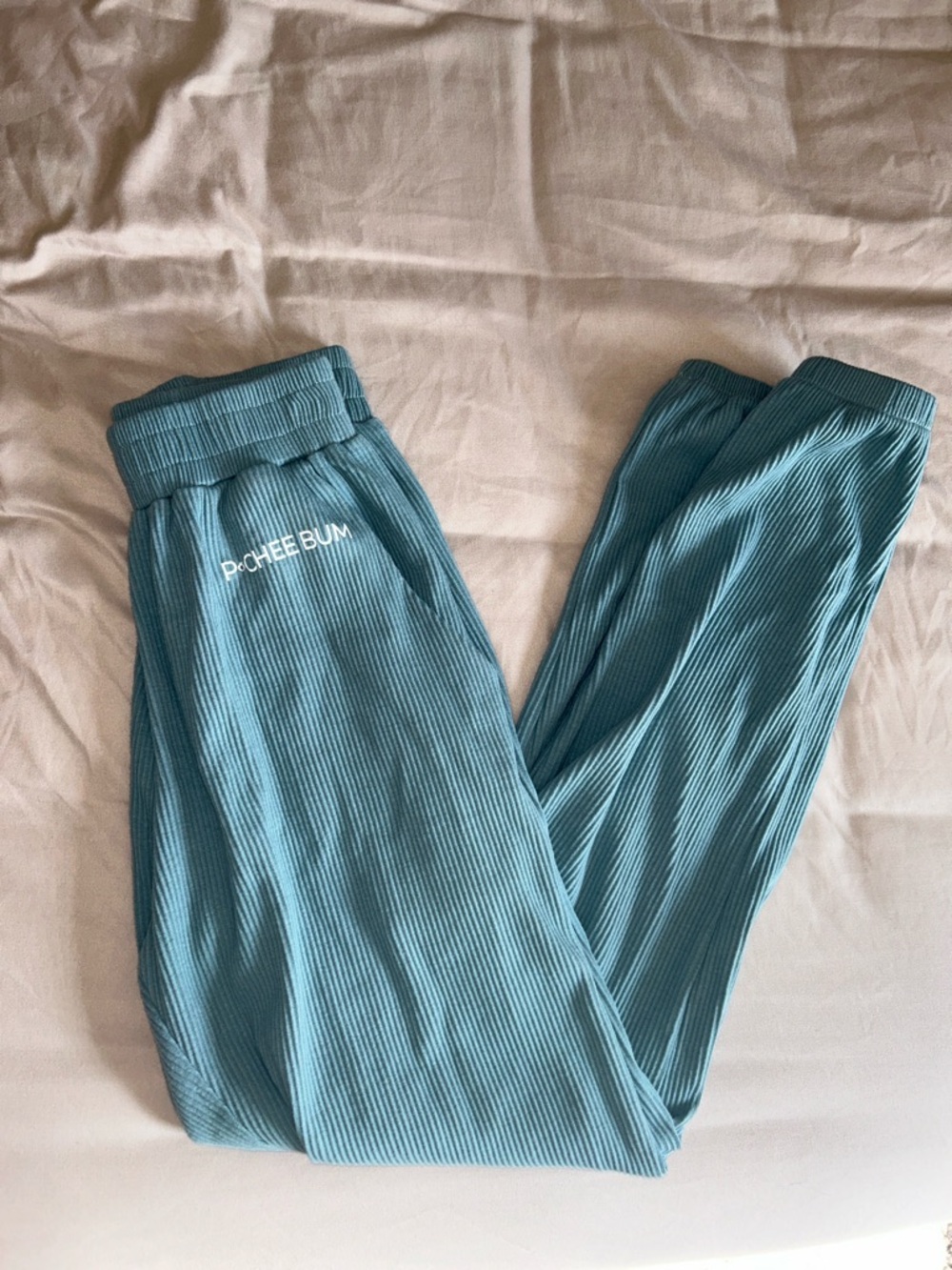 PCHEE BUM light blue ribbed joggers women’s size small